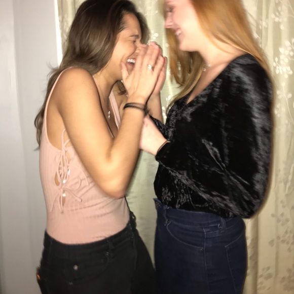 Mauve colored side tie body suit - Picture 5 of 5